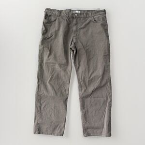 Carhartt Pants Mens 44x30 Brown Canvas Relaxed Fit Carpenter Work Utility Leg